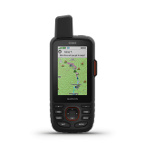 Garmin GPS 67i handheld with inReach satellite communicator, front view map