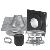 Stove Pipe PV Vertical Kit - Flat Ceiling, 3"