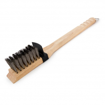 Broil King Grill Brush Wood Heavy/Long SS Bristles
