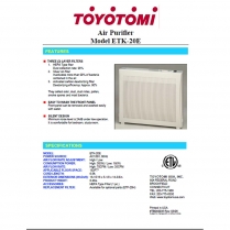 Brochure  ETK-20E, Air Purifier