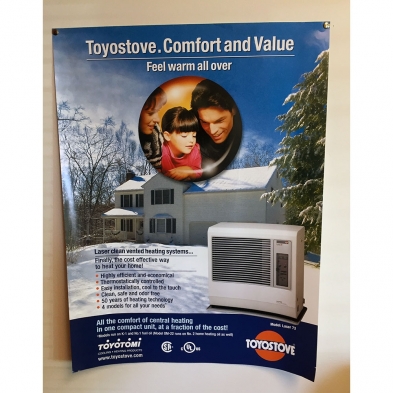 Poster Direct Vent Heating Toyostove 19" x 23"