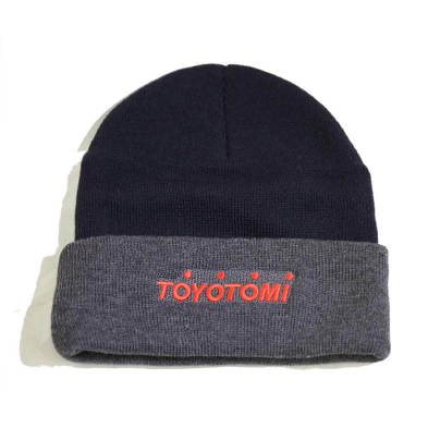Toyotomi Navy Grey Beanie Hat