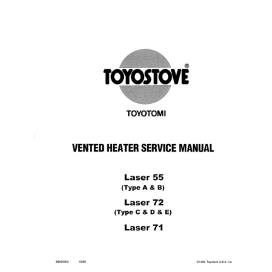 Toyostove Service Manual Laser 55, Laser 72