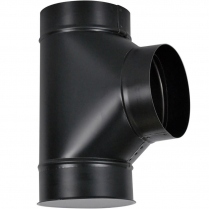 Stove Pipe Cleanout Tee/Cap Black
