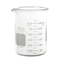 Beaker, Glass, 400mL, pk/12