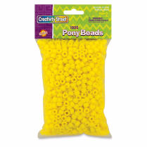 Bead, Pony, Yellow (1000 pack)