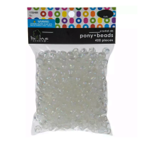 Bead, Pony, Clear (450 pack)