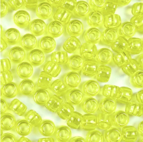 Bead, Pony, Transparent Yellow, 6x9mm (500 pack)